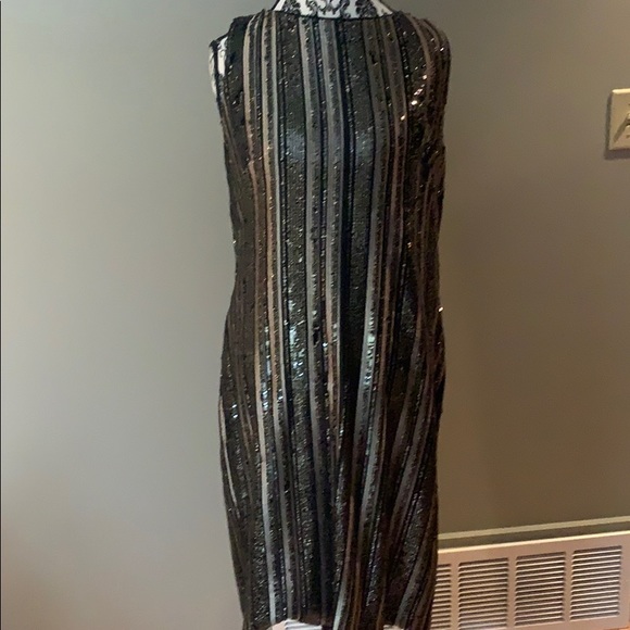 NWT Lauren Ralph Lauren Striped Sequin Dress - Picture 4 of 13